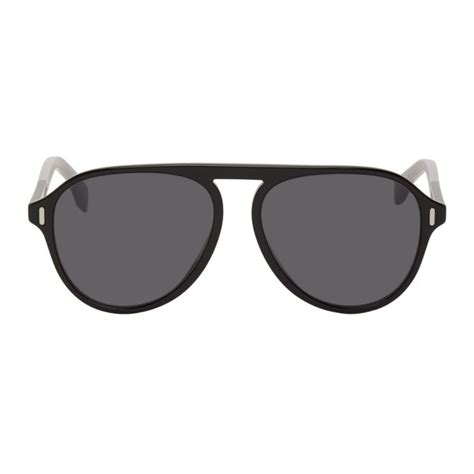 Fendi: Black Bag Bugs Aviator Sunglasses 